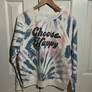 Tie-Dye ‘choose happy’ crewneck.